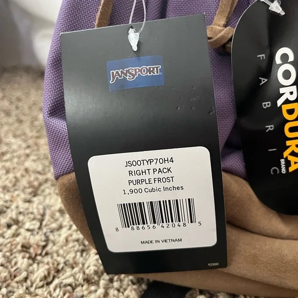 NWT! Jansport | The Original Backpack in Purple Frost - Picture 6 of 9